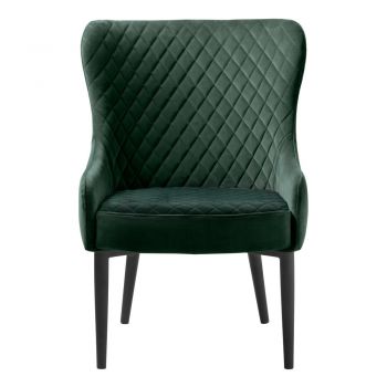 Fotoliu verde închis cu tapițerie din catifea Ottowa – Unique Furniture