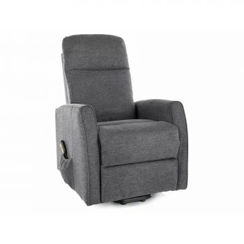 Fotoliu cu Recliner Electric Selle 152, 68x89-144x110 cm, Stofa Brego Gri