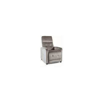 Fotoliu cu Recliner Otus, 66x92-144x100 cm, Catifea Gri