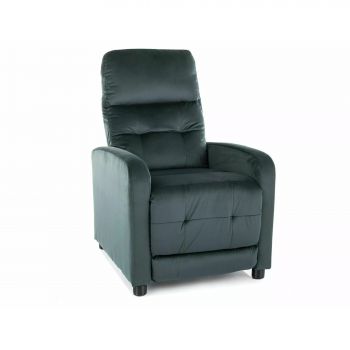 Fotoliu cu Recliner Otus, 66x92-144x100 cm, Catifea Verde