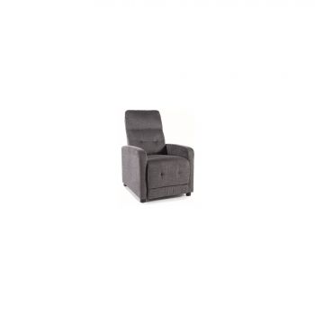 Fotoliu cu Recliner Otus, 66x92-144x100 cm, Stofa Brego Gri