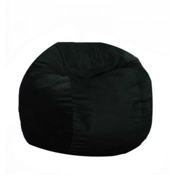 Fotoliu King Size, Material Textil - Black Velvet