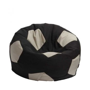 Fotoliu Minge Telstar XXL, Material Textil - Black & Cream