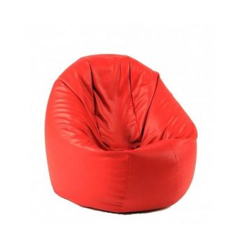 Fotoliu Relaxo XL , Material Piele ecologica - Bloody Red