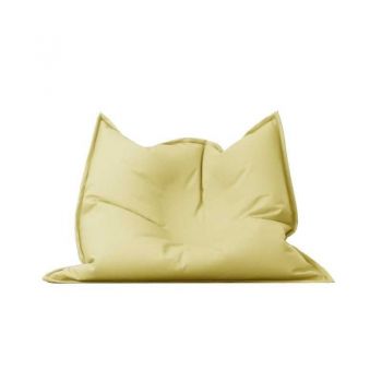 Fotoliu tip Perna Magic Pillow, Material Piele ecologica - Galben