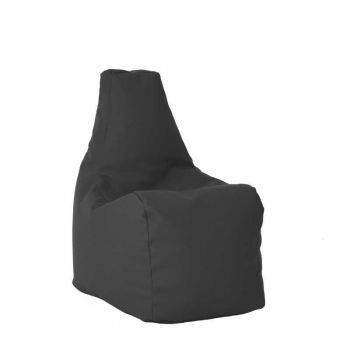 Fotoliu tip Scaun Sunlounger Junior, Material Piele ecologica - Dark Grey