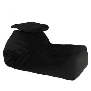 Fotoliu Yoga XL si Perna, Material Textil - Black Velvet