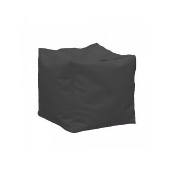 Taburet Cub, Material Piele ecologica - Dark Grey