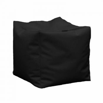 Taburet Cub, Material Piele ecologica - Negru