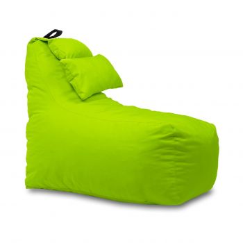 Fotoliu puf, Pufrelax Miraggio, perna inclusa, material impermeabil, Green Neon