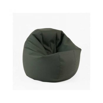 Fotoliu Relaxo, Material Piele ecologica - Dark Green