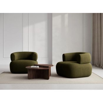 Fotoliu, Jenny-67, Micadoni Home, 90x88x73 cm, tesatura boucle, verde