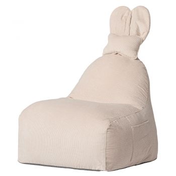 Fotoliu puf pentru copii bej Funny Bunny – The Brooklyn Kids