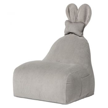 Fotoliu puf pentru copii gri Funny Bunny – The Brooklyn Kids