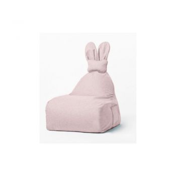 Fotoliu puf pentru copii roz deschis Funny Bunny – The Brooklyn Kids