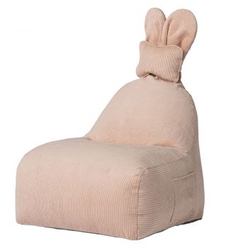 Fotoliu puf pentru copii roz deschis Funny Bunny – The Brooklyn Kids