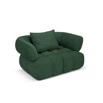 Fotoliu, Reese-192, Micadoni Home, 144x100x84 cm, catifea structurata, verde