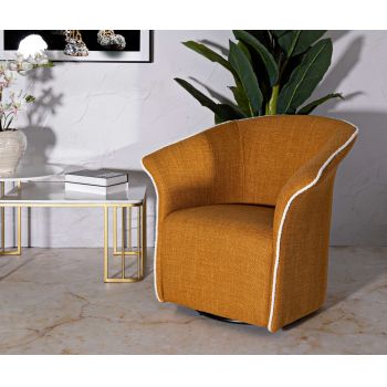 Fotoliu rotativ Senape Siena Swivel, Mauro Ferretti, 83.5x66x80 cm, fier/poliester, galben mustar Fotoliu rotativ Senape Siena Swivel, Mauro Ferretti, 83.5x66x80 cm, fier/poliester, galben mustar