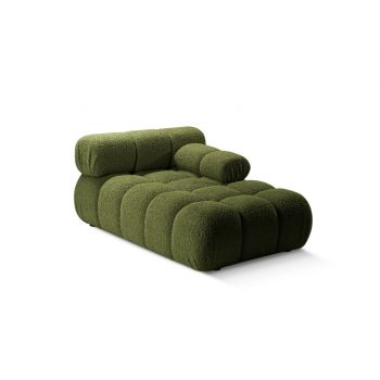 Sezlong living dreapta 1 loc, Bellis-213, Micadoni Home, 155x94x70 cm, tesatura boucle, verde