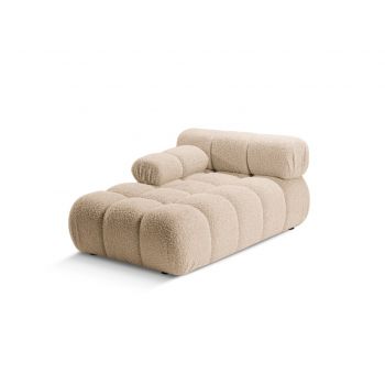 Sezlong living stanga 1 loc, Bellis-213, Micadoni Home, 155x94x70 cm, tesatura boucle, bej sand