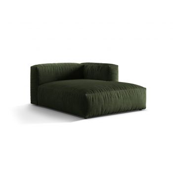 Sezlong modular living dreapta 1 loc, Martina-120, Micadoni Home, 176x123x75 cm, catifea, verde