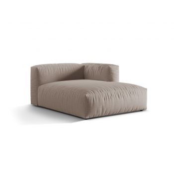 Sezlong modular living dreapta 1 loc, Martina-169, Micadoni Home, 176x123x75 cm, tesatura structurata catifelata, bej inchis