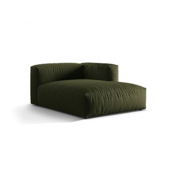 Sezlong modular living dreapta 1 loc, Martina-169, Micadoni Home, 176x123x75 cm, tesatura structurata catifelata, verde