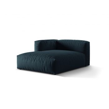 Sezlong modular living stanga 1 loc, Martina-169, Micadoni Home, 176x123x75 cm, tesatura structurata catifelata, albastru jeans