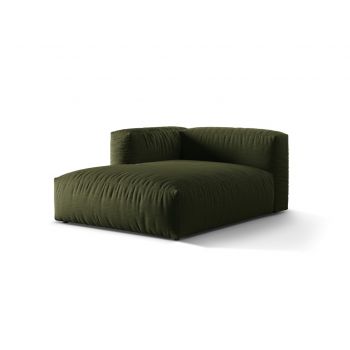 Sezlong modular living stanga 1 loc, Martina-169, Micadoni Home, 176x123x75 cm, tesatura structurata catifelata, verde