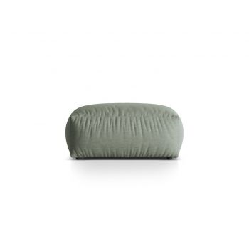 Taburet modular, Martina-169, Micadoni Home, 106x106x44 cm, tesatura structurata catifelata, verde muschi