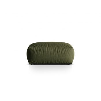 Taburet modular, Martina-169, Micadoni Home, 106x106x44 cm, tesatura structurata catifelata, verde