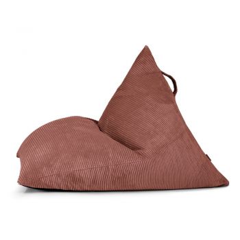 Fotoliu bean bag cărămiziu cu tapițerie din catifea reiată Razz – SLOWDOWN Fotoliu bean bag cărămiziu cu tapițerie din catifea reiată Razz – SLOWDOWN