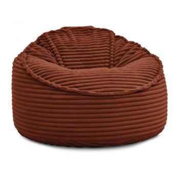 Fotoliu bean bag cărămiziu cu tapițerie din catifea reiată Socrate – Bobochic Paris Fotoliu bean bag cărămiziu cu tapițerie din catifea reiată Socrate – Bobochic Paris