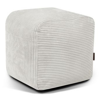 Fotoliu bean bag crem cu tapițerie din catifea reiată Plus 50 Lounge – SLOWDOWN Fotoliu bean bag crem cu tapițerie din catifea reiată Plus 50 Lounge – SLOWDOWN