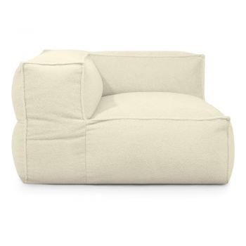 Fotoliu bean bag crem cu tapițerie din țesătură bouclé Mass Corner 125 Left – SLOWDOWN Fotoliu bean bag crem cu tapițerie din țesătură bouclé Mass Corner 125 Left – SLOWDOWN