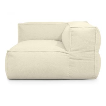 Fotoliu bean bag crem cu tapițerie din țesătură bouclé Mass Corner 125 Right – SLOWDOWN Fotoliu bean bag crem cu tapițerie din țesătură bouclé Mass Corner 125 Right – SLOWDOWN