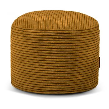 Fotoliu bean bag galben muștar cu tapițerie din catifea reiată Mini – SLOWDOWN Fotoliu bean bag galben muștar cu tapițerie din catifea reiată Mini – SLOWDOWN