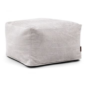 Fotoliu bean bag gri deschis cu tapițerie din catifea reiată Softbox MooG – SLOWDOWN Fotoliu bean bag gri deschis cu tapițerie din catifea reiată Softbox MooG – SLOWDOWN