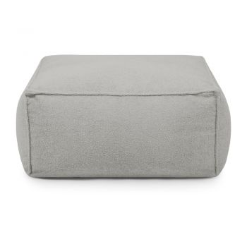 Fotoliu bean bag gri deschis cu tapițerie din țesătură bouclé Mass – SLOWDOWN Fotoliu bean bag gri deschis cu tapițerie din țesătură bouclé Mass – SLOWDOWN