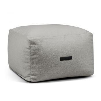 Fotoliu bean bag gri deschis cu tapițerie din țesătură bouclé Softbox MooG – SLOWDOWN Fotoliu bean bag gri deschis cu tapițerie din țesătură bouclé Softbox MooG – SLOWDOWN