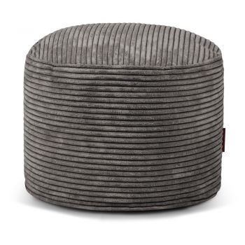 Fotoliu bean bag gri închis cu tapițerie din catifea reiată Mini – SLOWDOWN Fotoliu bean bag gri închis cu tapițerie din catifea reiată Mini – SLOWDOWN