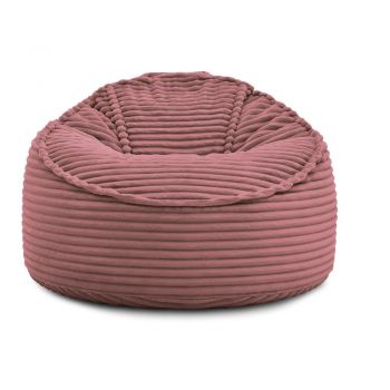 Fotoliu bean bag roz cu tapițerie din catifea reiată Socrate – Bobochic Paris Fotoliu bean bag roz cu tapițerie din catifea reiată Socrate – Bobochic Paris