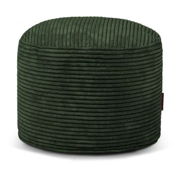 Fotoliu bean bag verde cu tapițerie din catifea reiată Mini – SLOWDOWN Fotoliu bean bag verde cu tapițerie din catifea reiată Mini – SLOWDOWN