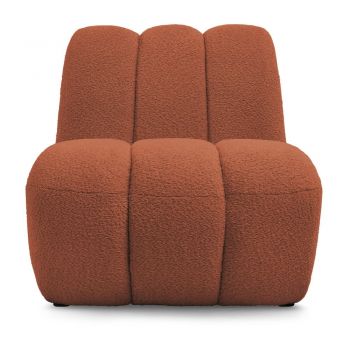 Fotoliu cărămiziu cu tapițerie din țesătură bouclé Janissaire – Bobochic Paris Fotoliu cărămiziu cu tapițerie din țesătură bouclé Janissaire – Bobochic Paris