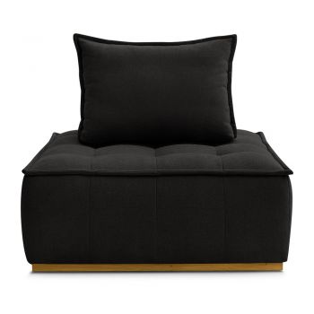 Fotoliu negru cu tapițerie din țesătură bouclé Elisa – Bobochic Paris Fotoliu negru cu tapițerie din țesătură bouclé Elisa – Bobochic Paris