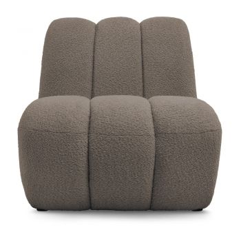 Fotoliu taupe cu tapițerie din țesătură bouclé Janissaire – Bobochic Paris Fotoliu taupe cu tapițerie din țesătură bouclé Janissaire – Bobochic Paris