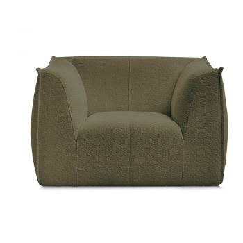 Fotoliu verde cu tapițerie din țesătură bouclé Giorgia – Bobochic Paris Fotoliu verde cu tapițerie din țesătură bouclé Giorgia – Bobochic Paris
