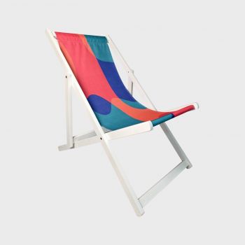 Sezlong Color Fiesta, Homla, 58.5x71/86x92/100 cm, lemn/poliester, multicolor Sezlong Color Fiesta, Homla, 58.5x71/86x92/100 cm, lemn/poliester, multicolor