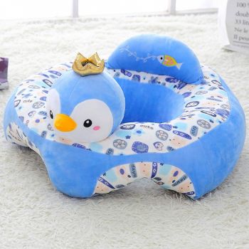 Fotoliu Baby Smile Animalute Invat Sa Stau In Fundulet 45 cm, Pinguinul bleu Fotoliu Baby Smile Animalute Invat Sa Stau In Fundulet 45 cm, Pinguinul bleu