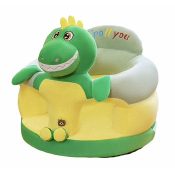 Fotoliu bebe cu spatar si suport de picioare - Dinozaurul verde Fotoliu bebe cu spatar si suport de picioare - Dinozaurul verde